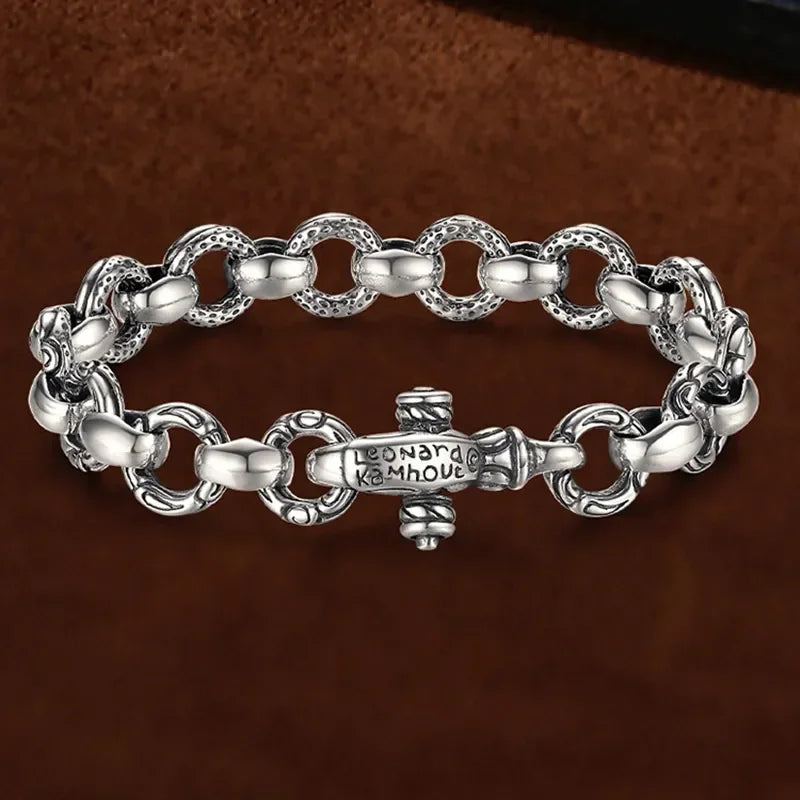 スターリングシルバーブレスレットヒップホップトレンドシンプルでクール、ニッチなデザインセンス