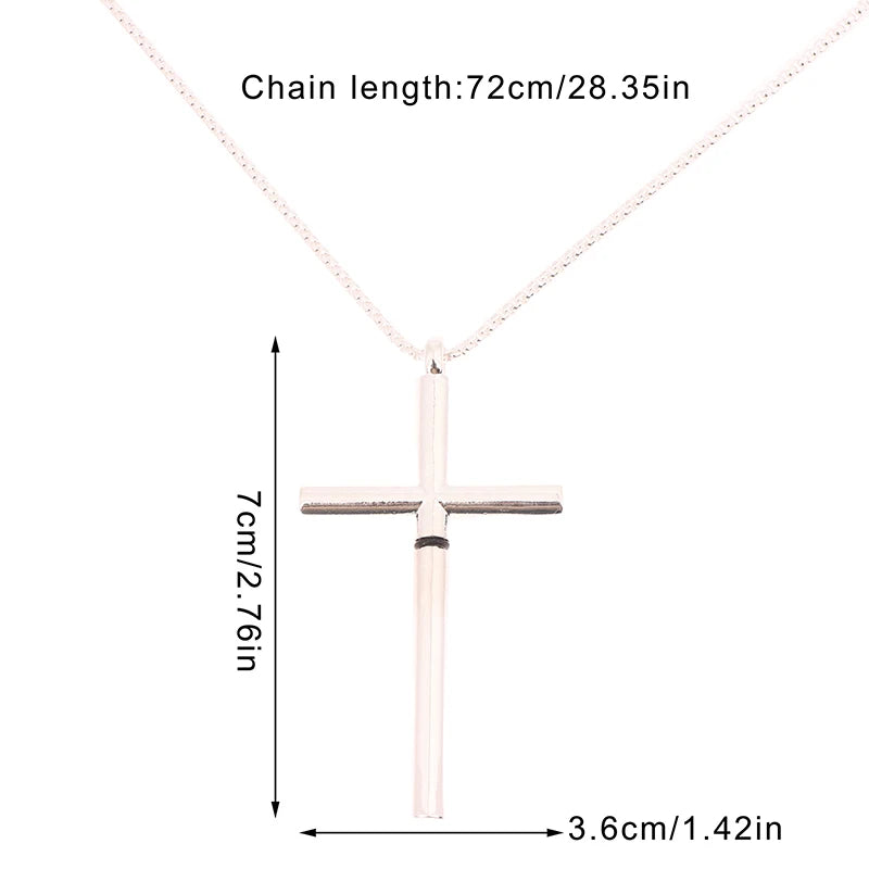 1PCS メタルクロスネックレス メンズ ファッション ジュエリー ペンダント EDC ガジェット 男性 女性 ギフト マルチツール