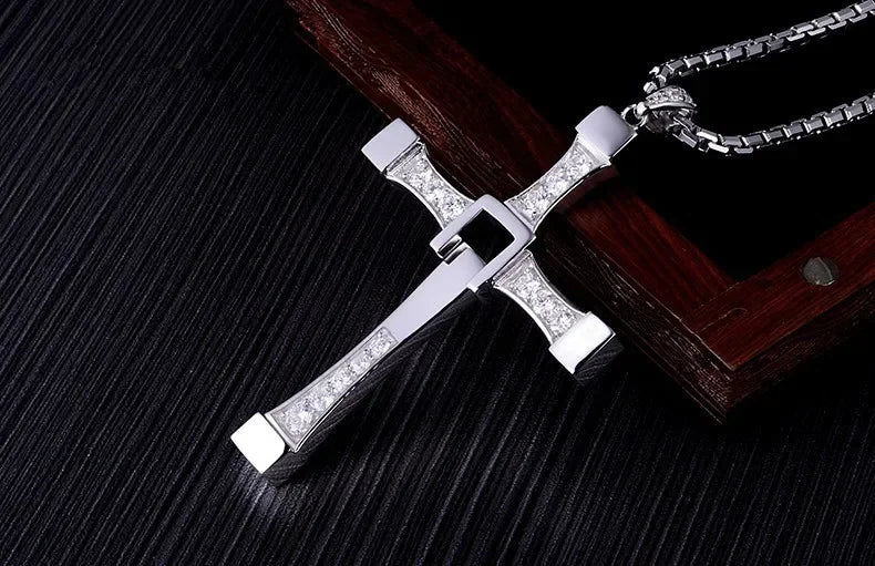 男性用クロスネックレス ワイルド・スピード7 ハードガス俳優 ドミニク・トレット JN5655