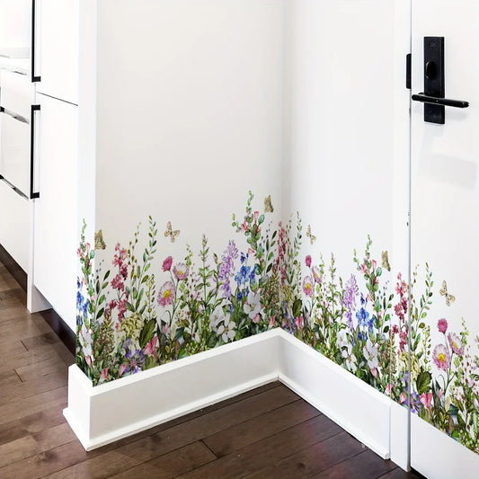 2 Sheets Wall Stickers - Floral and Botanical Designs for Effortless Home Ambiance for Bedroom, Living Room, Entryway
