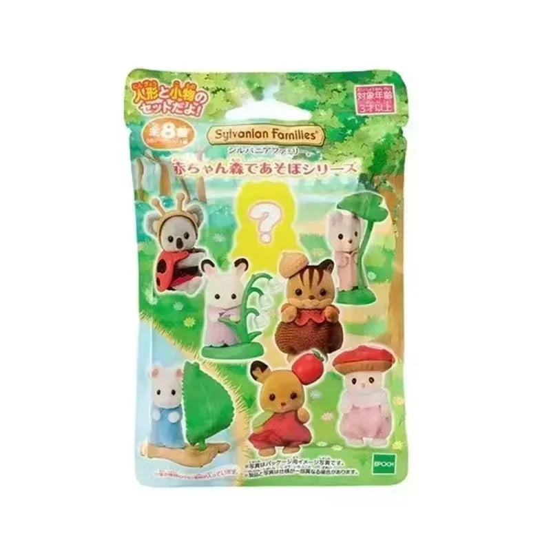 Sylvanian Families Baby Shopping Cake Party Forest Custom Blind Box Baby Mini Toys Kawaii Ternurines Collection  Birthday Gift