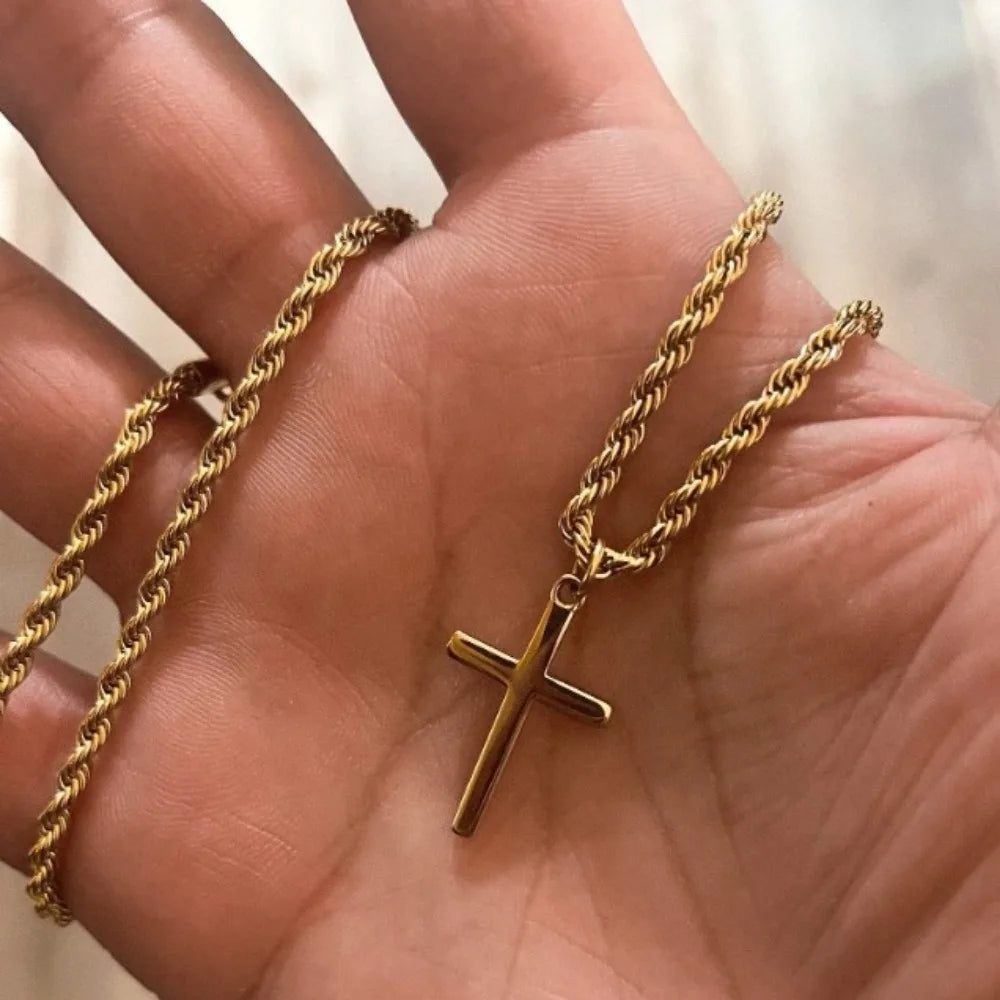 クロスペンダントネックレス メンズネックレス 新ファッション メタルペンダントアクセサリー パーティージュエリー