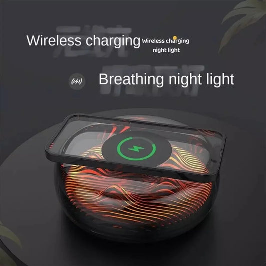 15W High Quality 2-in-1 Fast Wireless Charger Touch Control LED Bedside Lamp Desk Light for iPhone Huawei Samsung Xiaomi