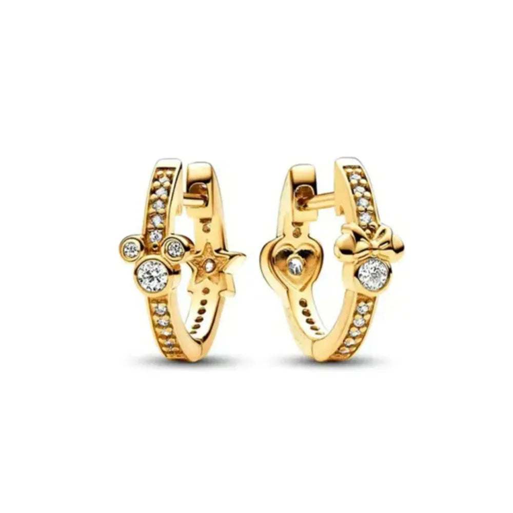 新作925シルバーのクロス、スタームーン、エレファントイヤリングは、ヨーロッパの女性にぴったりの絶妙な高品質ジュエリーギフトです。