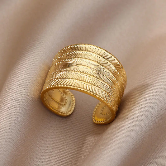 Vintage Ancient Greek Arethusa Goddess Coin Rings For Women Imitation Pearl Zircon Moon Stainless Steel Ring Fashion Jewelry