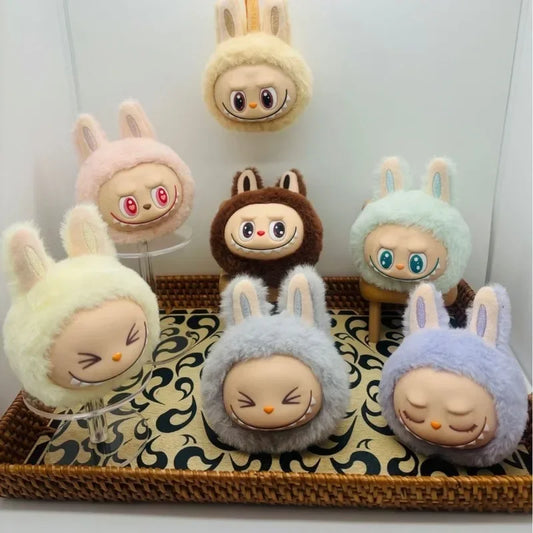 [Spot] New product, new vinyl second-generation sitting posture, plush small head, melon cloth, ugly and cute doll