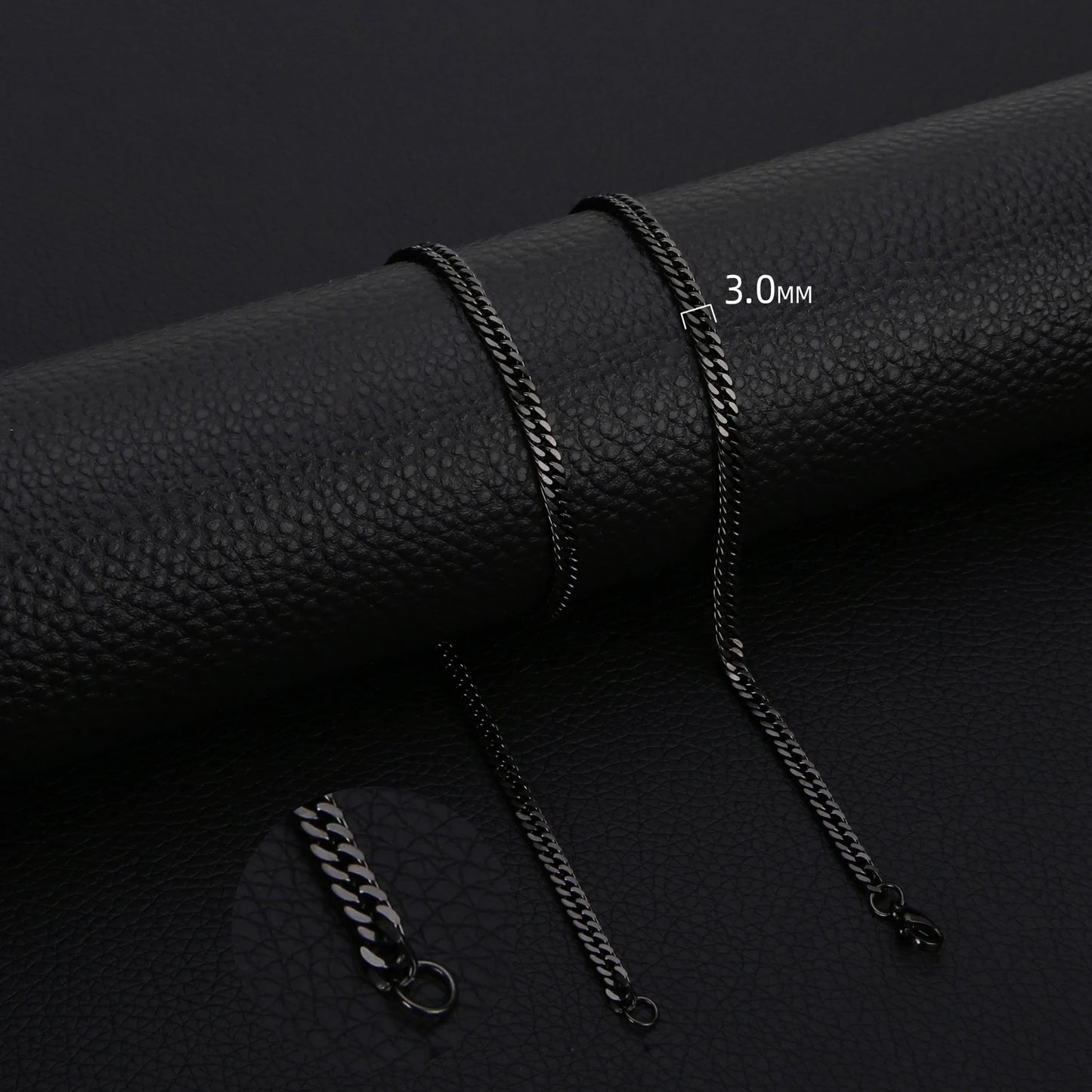 HIYEE クラシック キューバチェーンネックレス 気質 レトロ トレンド パーティーウェア お守り ステンレススチール 色褪せないアクセサリー