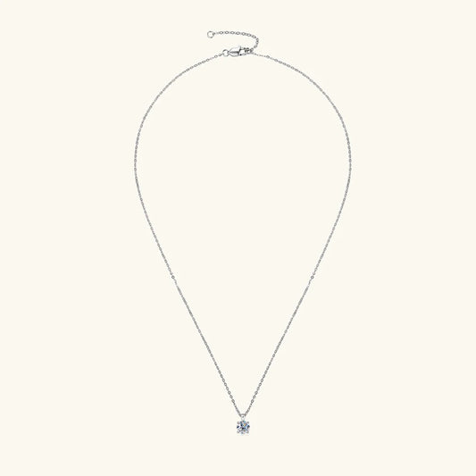 IOGOU Sparkling Real 1 Carat D Color Moissanite Pendant Necklaces For Women 100% 925 Silver Wedding Fine Jewelry Accessories