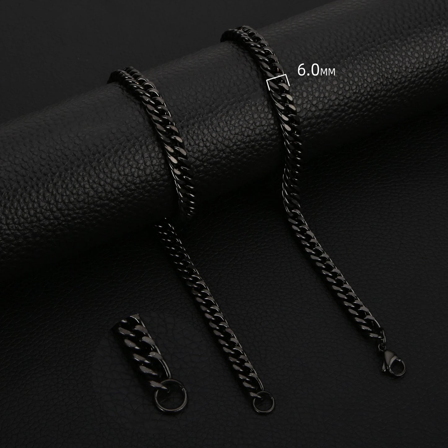 HIYEE クラシック キューバチェーンネックレス 気質 レトロ トレンド パーティーウェア お守り ステンレススチール 色褪せないアクセサリー