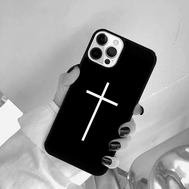 聖書 イエス・キリスト キリスト教 十字架 スマホケースカバー iPhone 17 Air 16 15 14 SE 2020 11 12 13 Pro MAX Plus用