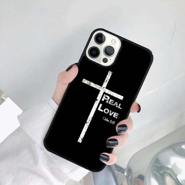 聖書 イエス・キリスト キリスト教 十字架 スマホケースカバー iPhone 17 Air 16 15 14 SE 2020 11 12 13 Pro MAX Plus用