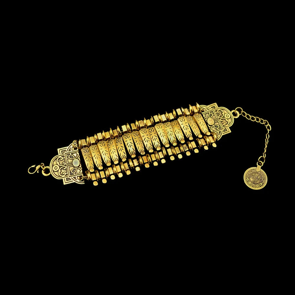 ヴィンテージシルバーゴールドコインブレスレット レディース メンズ ボヘミアン ヒッピー ビーチパーティー アフガニスタン トルコ マルセイユ エスニックブレスレット ジュエリー