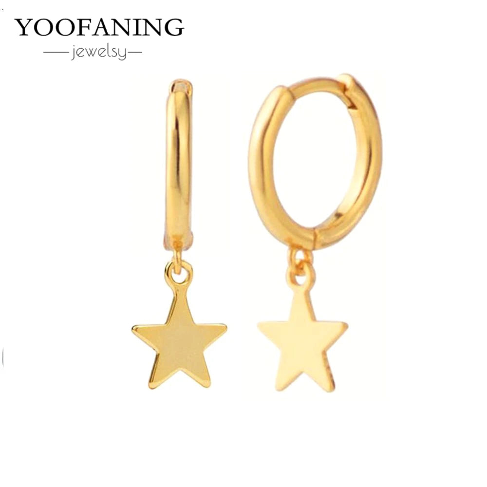 925スターリングシルバーイヤーニードルハイエンドミニマリストゴールドシルバーフープイヤリングクロスシェイプイヤリングメンズ/レディースジュエリーパティ