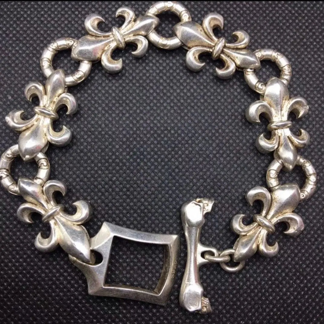 チベットのシルバーブレスレット。男女兼用の民族風手作り干支幸運のお守りビーズ。