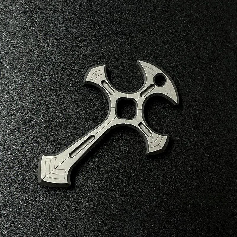 男性用クロスネックレス 護身用キーチェーンアクセサリー ビーズチェーンペンダント付き EDC マルチツール ファッションジュエリー クールなガジェット