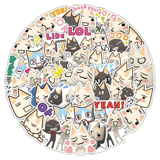 10/30/50PCS Cute Inoue Toro Stickers Cartoon Cat Meme Sticker Funny Graffiti Decals Luggage Laptop Phone Guitar Bike Kids Toys