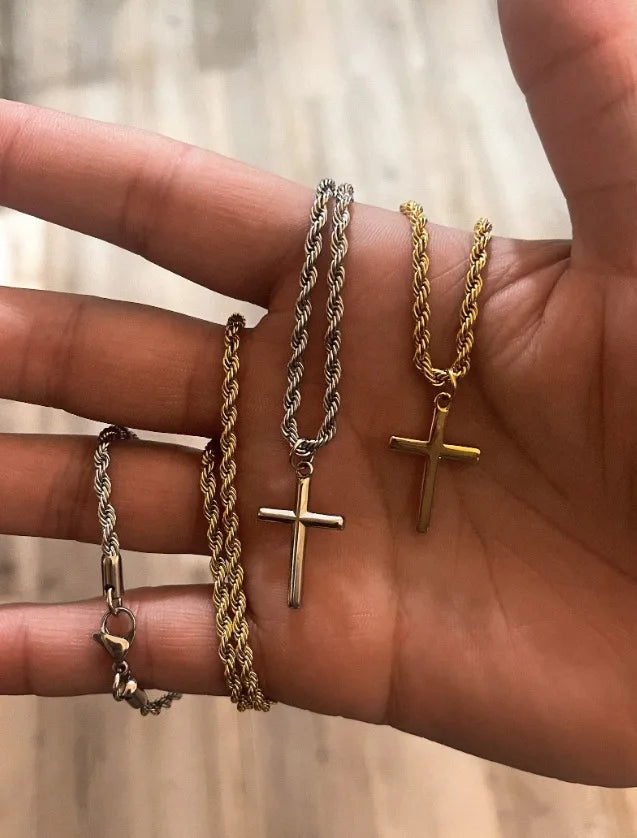 クロスペンダントネックレス メンズネックレス 新ファッション メタルペンダントアクセサリー パーティージュエリー