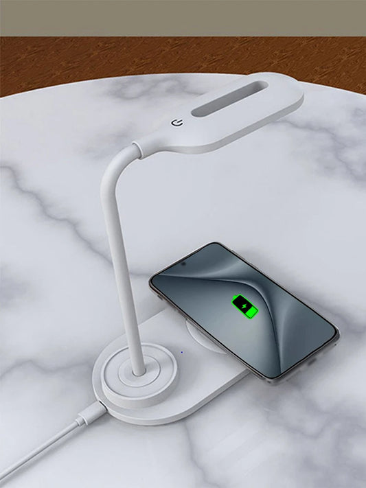 Two in one cell phone wireless touch fast charging eye protection night light, desk lamp LED lamp beads three gears dimming