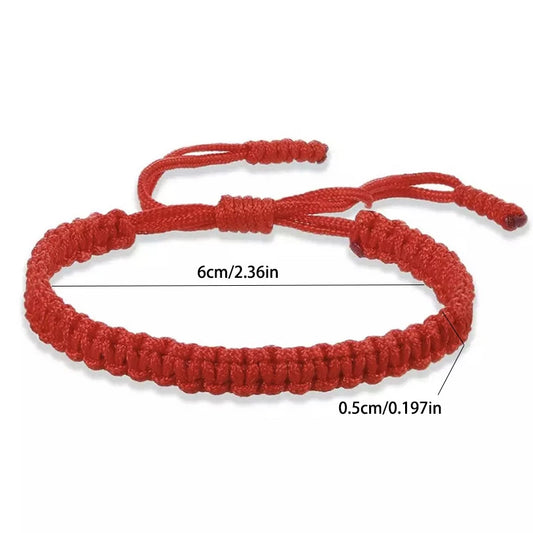 Handmade Braid String Bracelets Red Black Buddhist Tibetan Woven Rope Good Luck Amulet Bracelet for Women Girls Jewelry ﻿Gifts