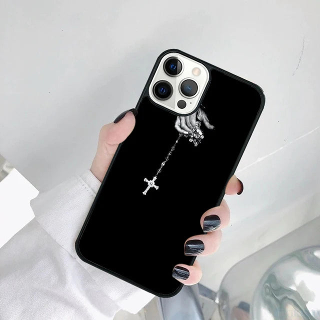 聖書 イエス・キリスト キリスト教 十字架 スマホケースカバー iPhone 17 Air 16 15 14 SE 2020 11 12 13 Pro MAX Plus用