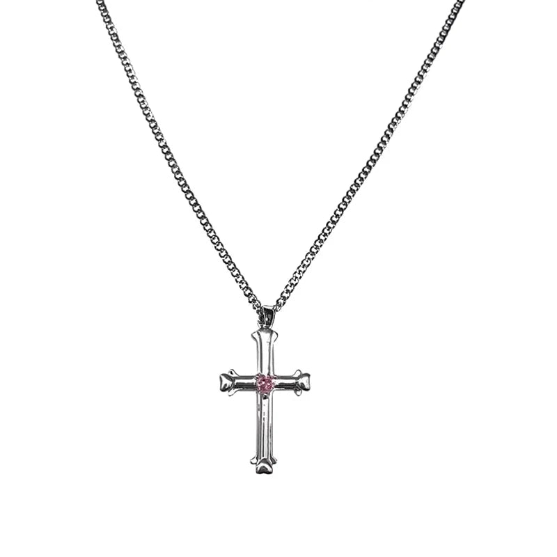 ファッション 原宿 ゴス パンク クロスペンダントネックレス メンズ レディース ヒップホップ ヴィンテージ Y2K 鎖骨チェーン ジュエリー アクセサリー ギフト