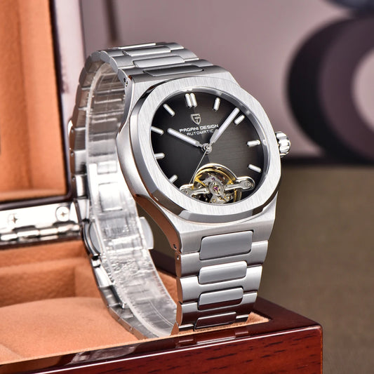 PAGANI DESIGN Tourbillon Men's Watches Mechanical Wristwatches Luxury Automatic Watch Man Luminous AR Sapphire Mirror Men Gift