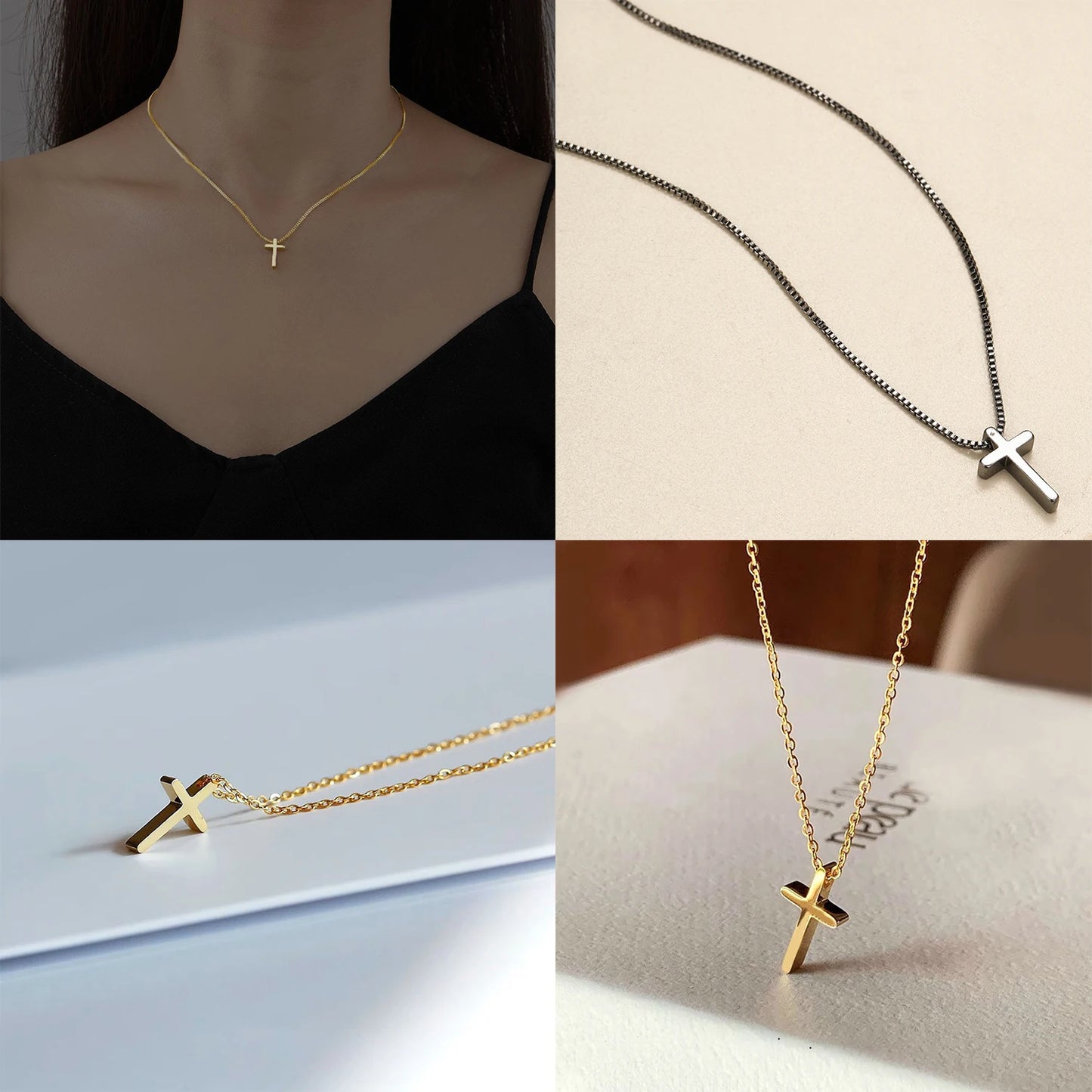 個性的なクロスネックレス メンズ チェーン 首にかける ステンレススチールネックレス メンズ レディース アクセサリー ファッション ジュエリー
