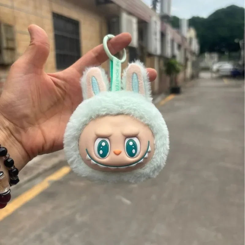 [Spot] New product, new vinyl second-generation sitting posture, plush small head, melon cloth, ugly and cute doll