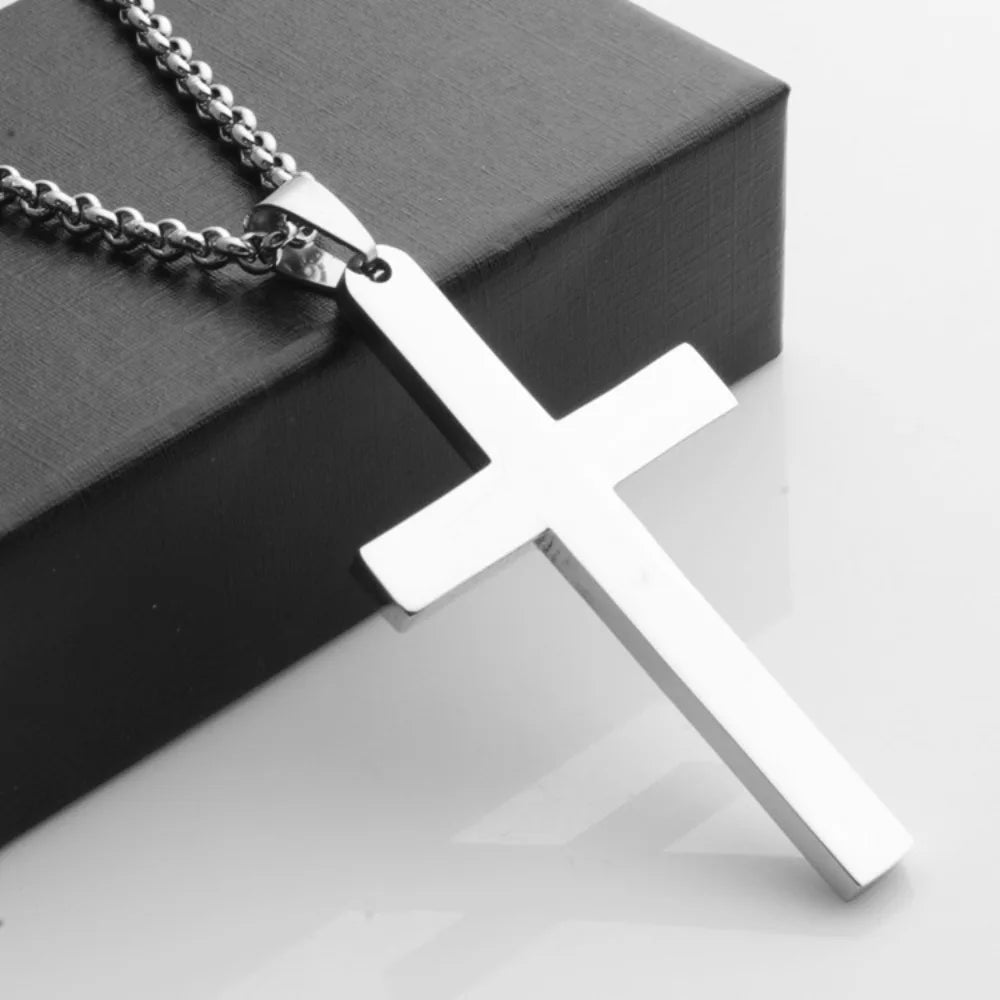 十字架ネックレス スピリチュアル製品 ユニセックス メタルクロスペンダント パンク ヒップホップ チェーンリンクアクセサリー 男性 女性へのクールなギフト