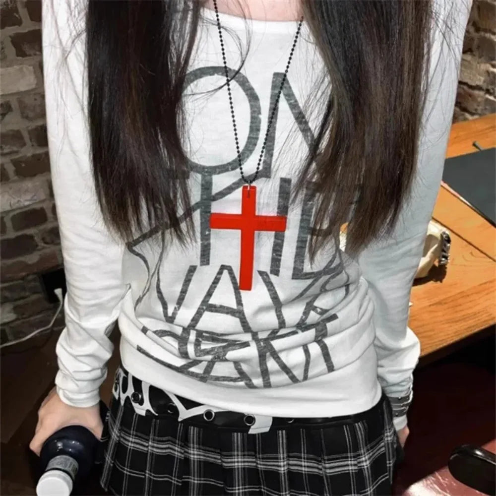 ファッションパンクゴシックウッドクロスペンダントネックレスレディースメンズハロウィンヴィンテージブラックヒップホップY2Kアクセサリーパーティージュエリーギフト