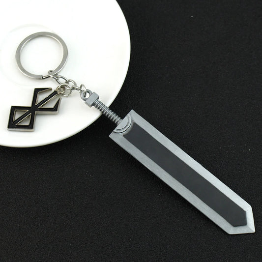 Berserk Anime Keychain Guts Sword Jewelry Set Key Chain Keyrings Keychains for Men Women Accessories Key Ring