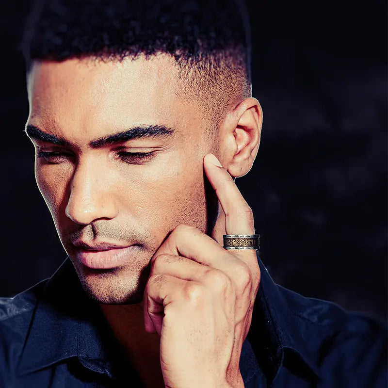 925シルバー 北欧バイキングルーンシルバーリング シルバー溶接銅製ファッションテールリングインデックスリングジュエリー