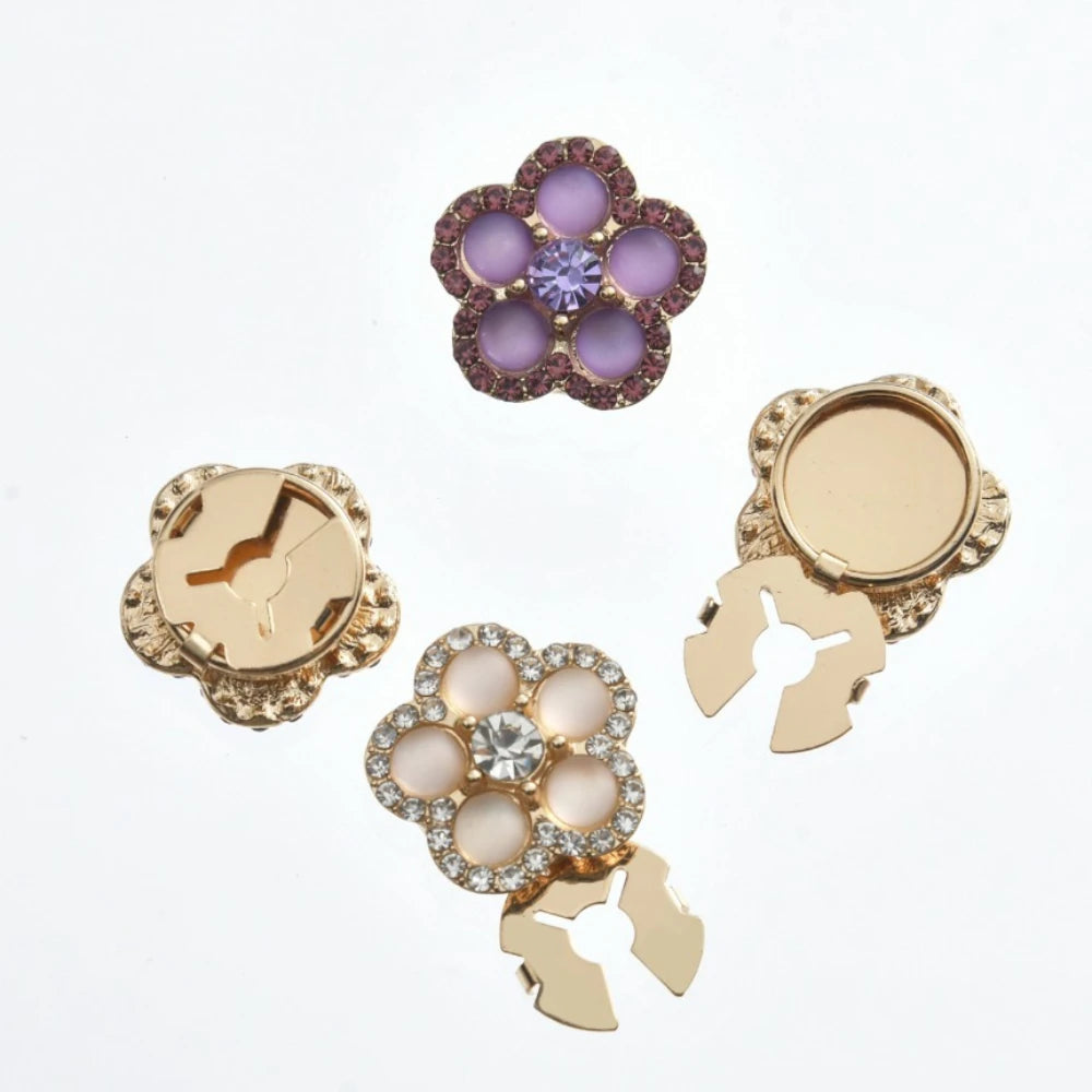1PCSCross Border Floral Shirt Cufflinks Handmade Collar Decorative Button Set Versatile Daily Elevate Style High End Accessory