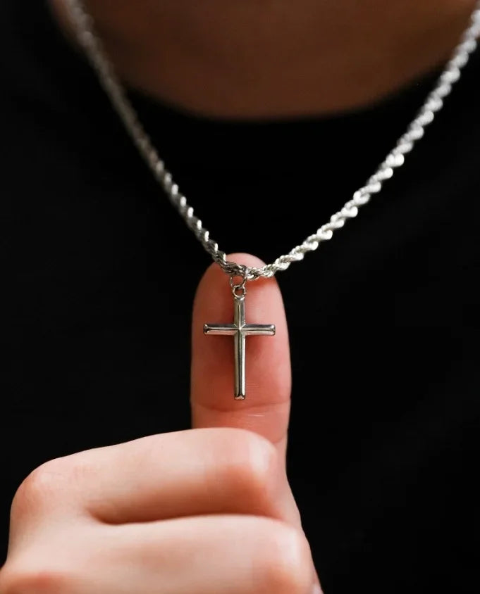 メンズクロスペンダントネックレスファッションメタルペンダントアクセサリーパーティージュエリー