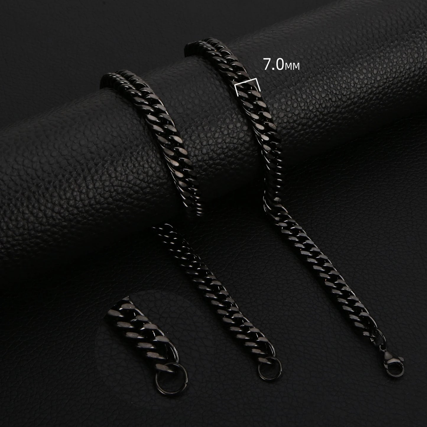 HIYEE クラシック キューバチェーンネックレス 気質 レトロ トレンド パーティーウェア お守り ステンレススチール 色褪せないアクセサリー