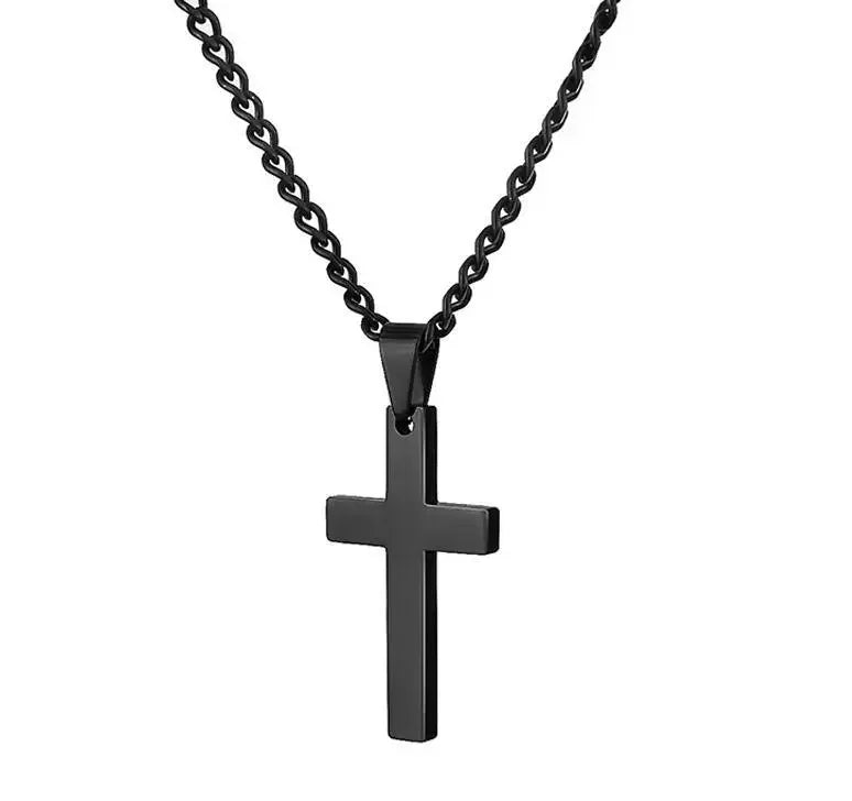 ファッションクロスネックレス レディース ゴールド シルバーカラー 十字架ペンダントチェーンネックレス メンズ トレンディ 信仰 祈り ジュエリー