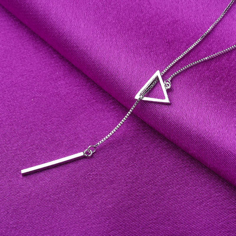 925スターリングシルバークロスネックレススターアシンメトリーパーソナライズカラーチェーン友達への誕生日プレゼント学生ジュエリー