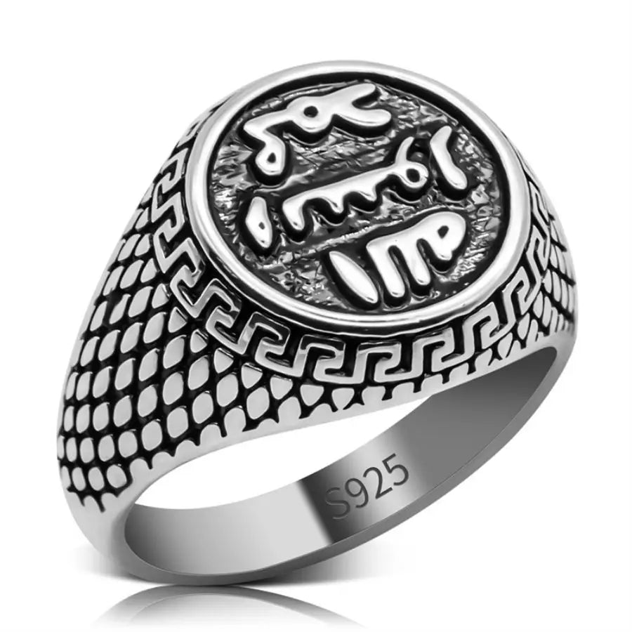 卸売925シルバーハンドリング925スターリングシルバーメンズヴィンテージハンドメイドファッションムスリムリング男性用