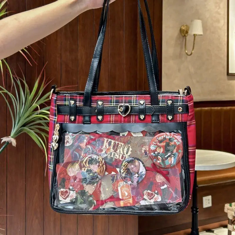 新しいオリジナルサブカルチャーパンクゴスホットティーウルチャンイタバッグストリートトレンドレディース大容量Y2Kトートバッグファッションショルダーバッグ