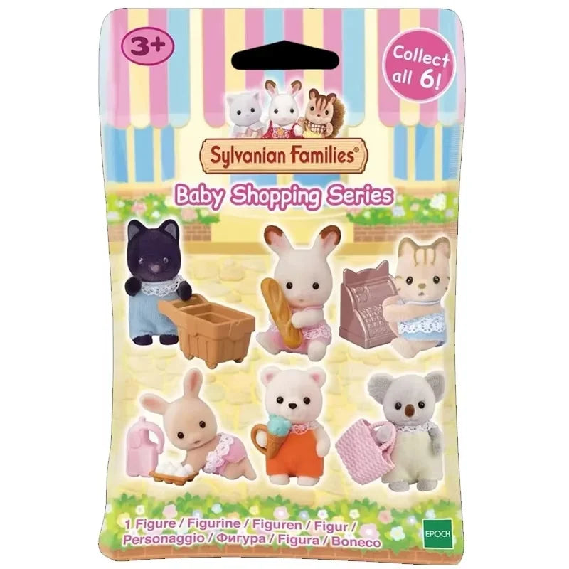 Sylvanian Families Baby Shopping Cake Party Forest Custom Blind Box Baby Mini Toys Kawaii Ternurines Collection  Birthday Gift