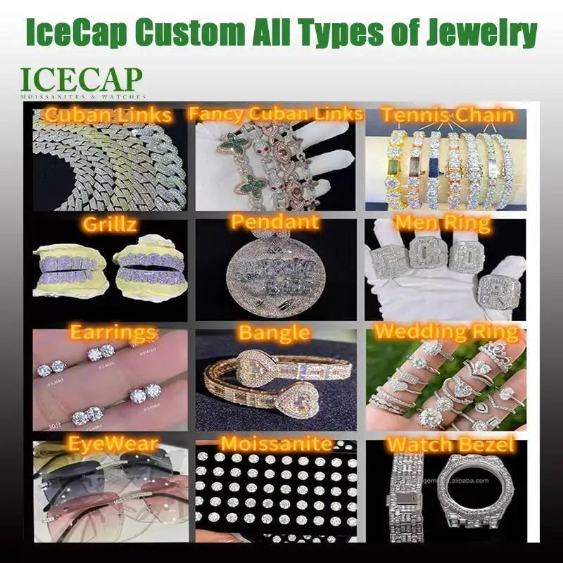 925スターリングシルバー 20mm アイスアウト キューバンリンクチェーン ヒップホップ メンズ アイスアウト キューバンリンクチェーン フルダイヤモンド モアッサナイト ネックレスチェーン