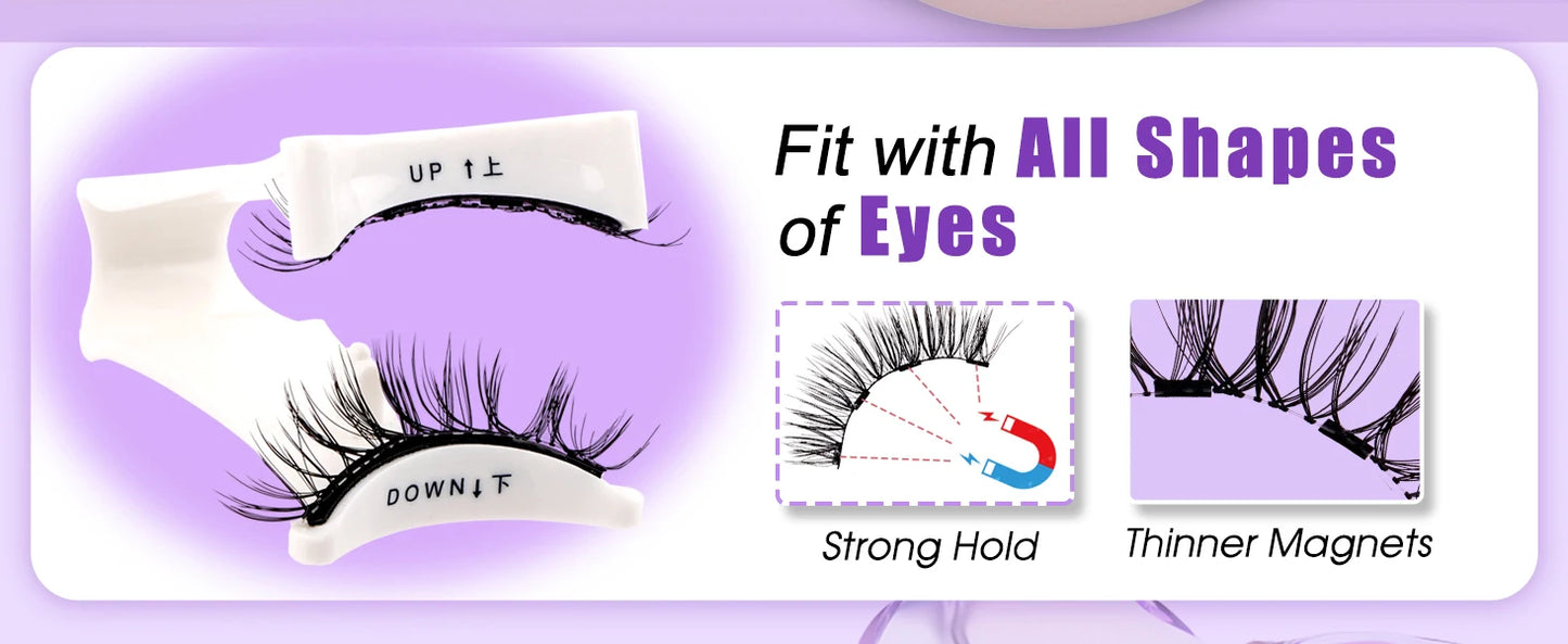 ウェンディラッシュ マグネットまつげ 2ペア ハンドメイド 3D ミンクまつげ 再利用可能 つけまつげセット マグネットピンセットセット メイクアップ
