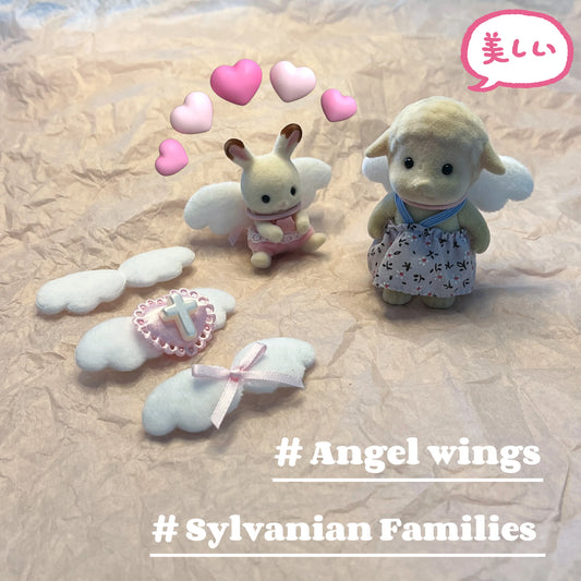 Calico Critters Clothes Anime Figure Doll Mini Accessory Angel wings Doll Clothes Accessory