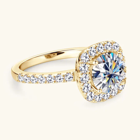 OXTAO 2.0ct D Color Big Moissanite Diamond Wedding Halo Rings for Women 925 Sterling Silver  Wedding Luxury Fine Jewelry Gifts