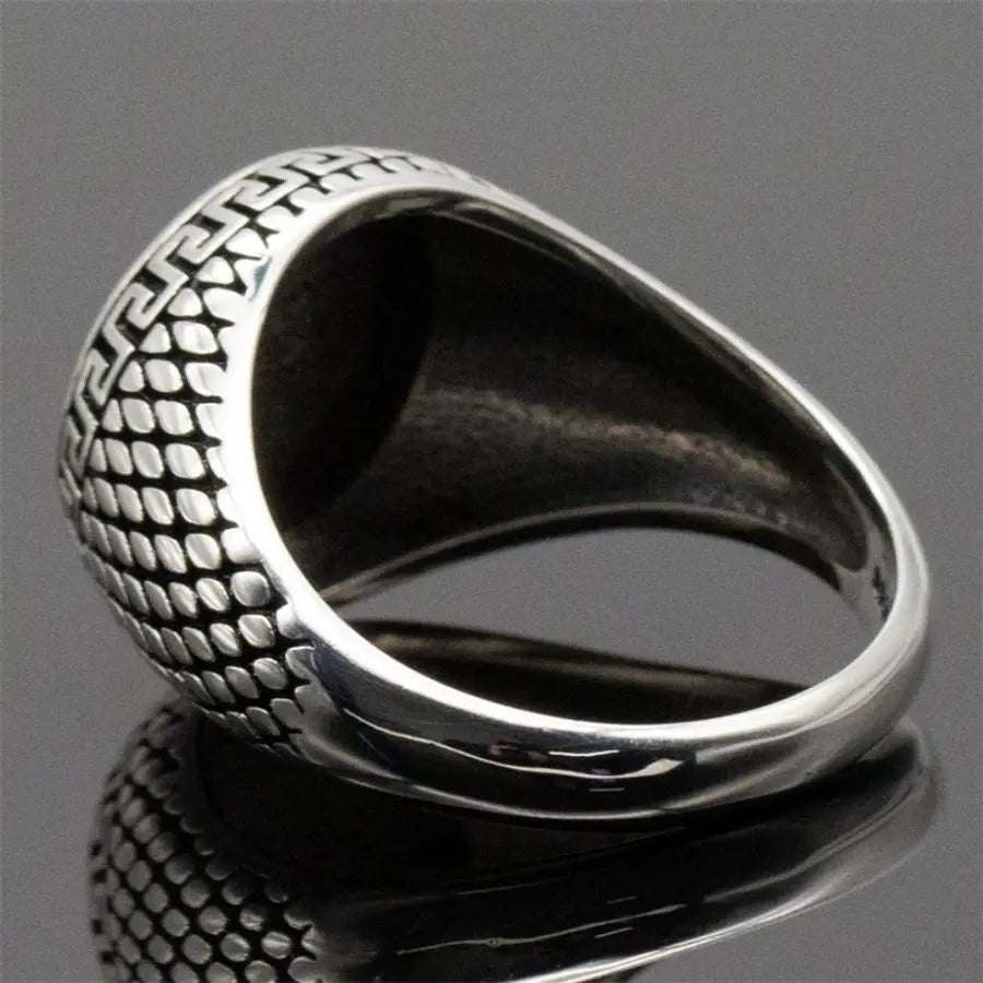 卸売925シルバーハンドリング925スターリングシルバーメンズヴィンテージハンドメイドファッションムスリムリング男性用