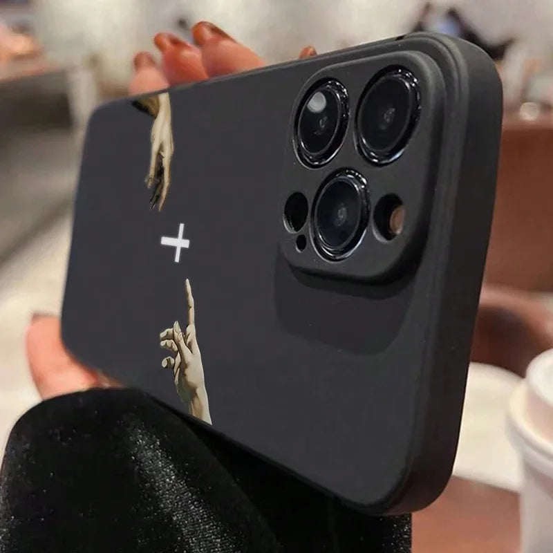 イエス・キリストの十字架が描かれた耐衝撃携帯電話ケース iPhone 17 16 15 14 11 12 13 Pro Max 7 8 14 15 16 Plus 17 Air 16E ソフトカバー用