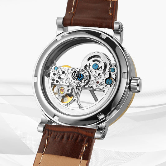 2024 Top Brand Luxury Steel Skeleton Tourbillon Automatic Watch Men Leather Mechanical Waterproof Luminous Elegant Wrist Clock