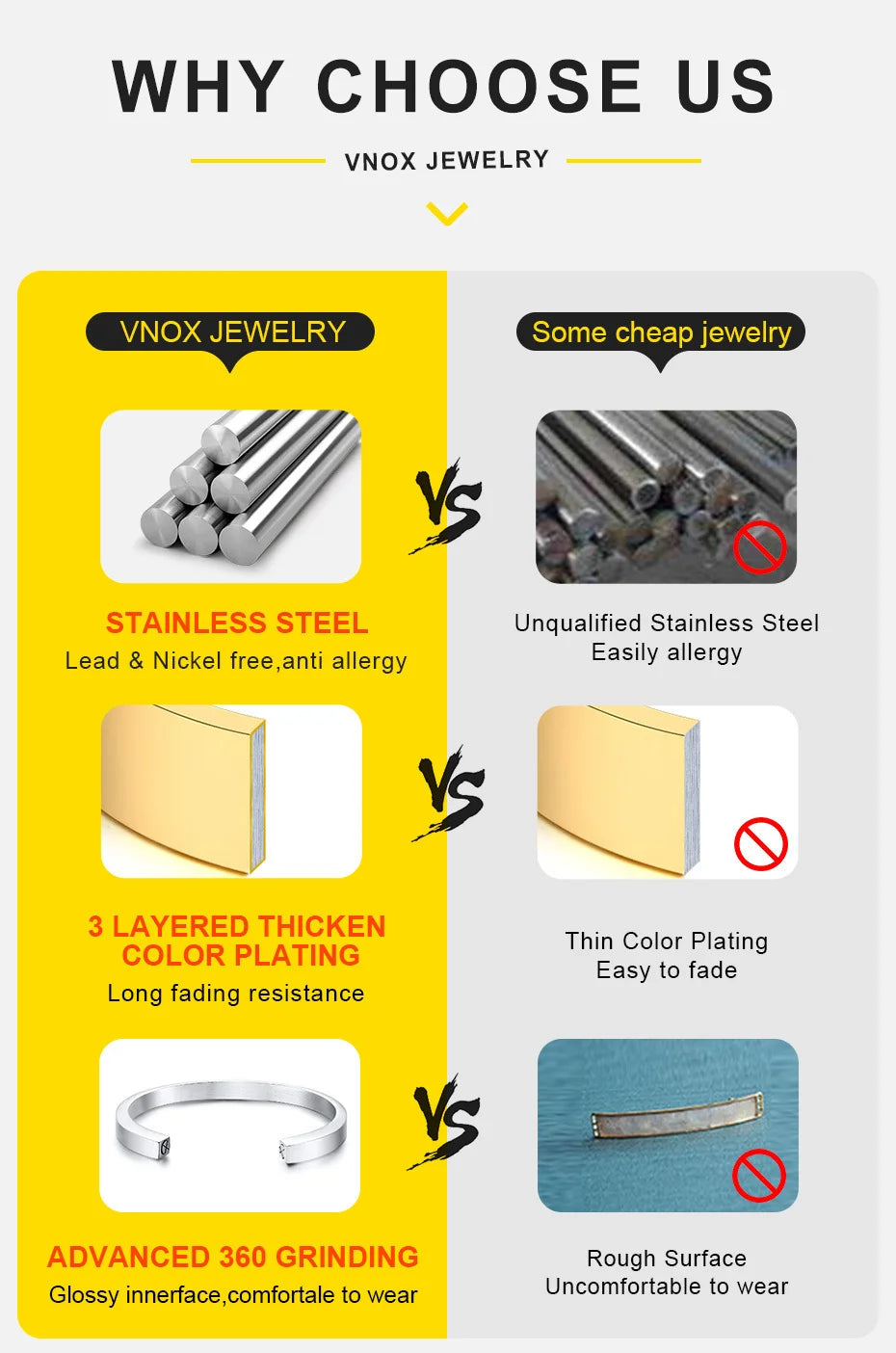 Vnox クロスペンダントフープイヤリング メンズ ボーイズ 27.6mm シルバーカラー 銅ジルコン パンクジュエリー ゴシックスタイル 誕生日パーティーギフト