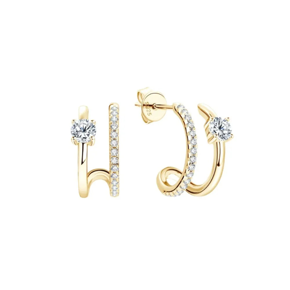 新作925シルバーのクロス、スタームーン、エレファントイヤリングは、ヨーロッパの女性にぴったりの絶妙な高品質ジュエリーギフトです。