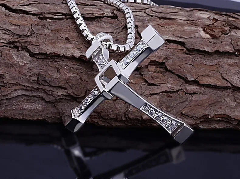 男性用クロスネックレス ワイルド・スピード7 ハードガス俳優 ドミニク・トレット JN5655